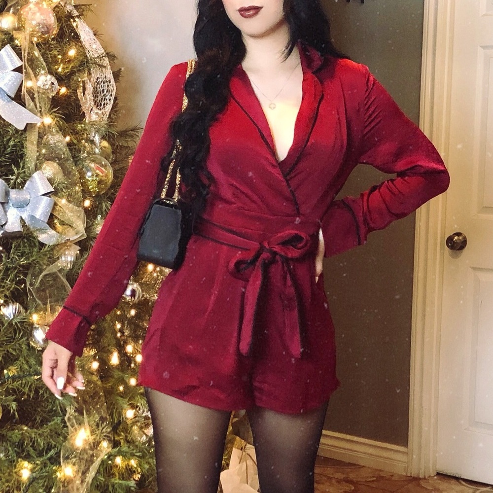 Burgundy Romper